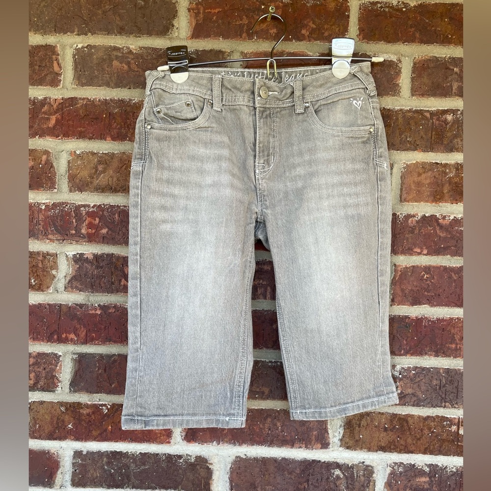 Girl’s Gray Justice Jean Bermuda Shorts Size 12 Regular Simply Low